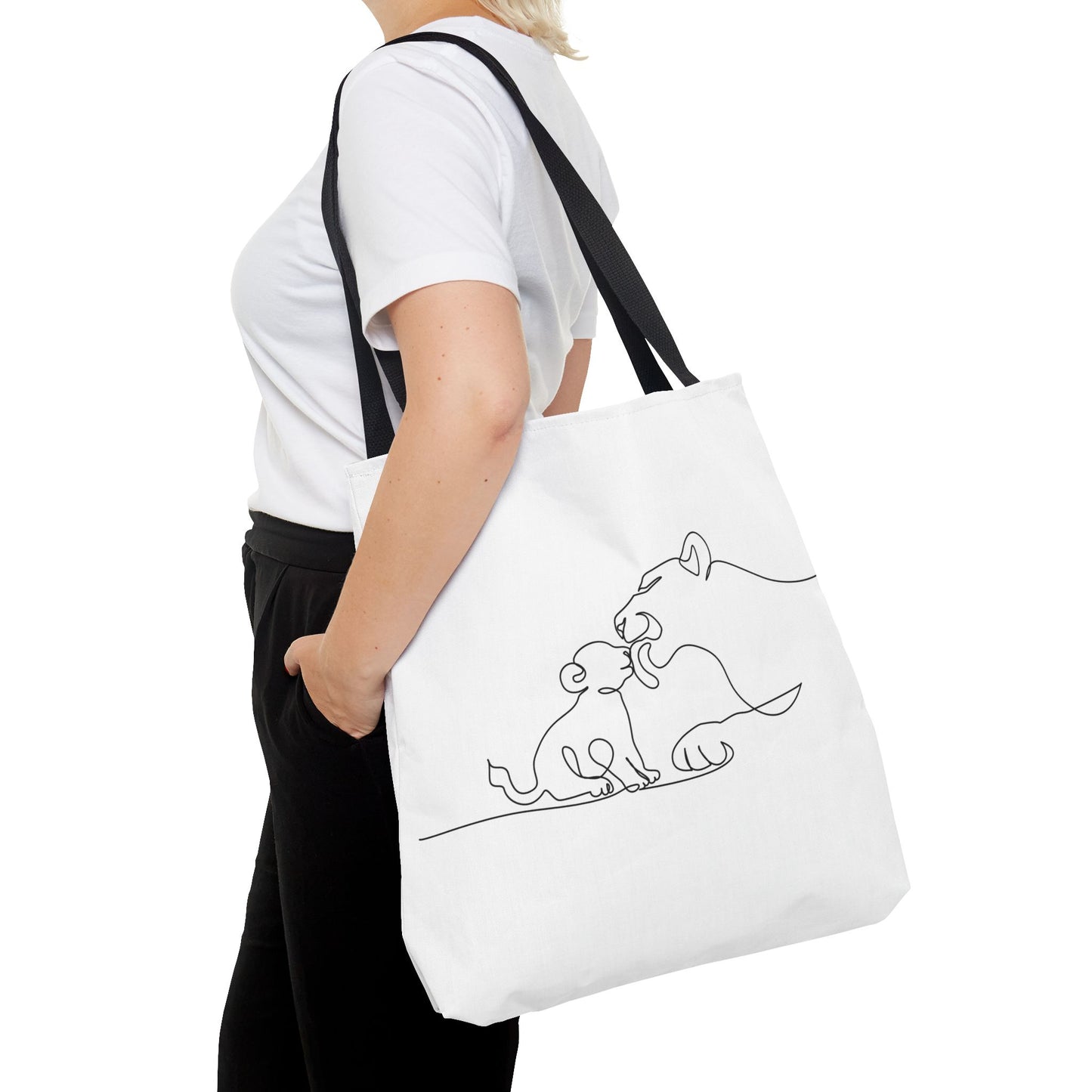 Lioness and Cub Tote Bag