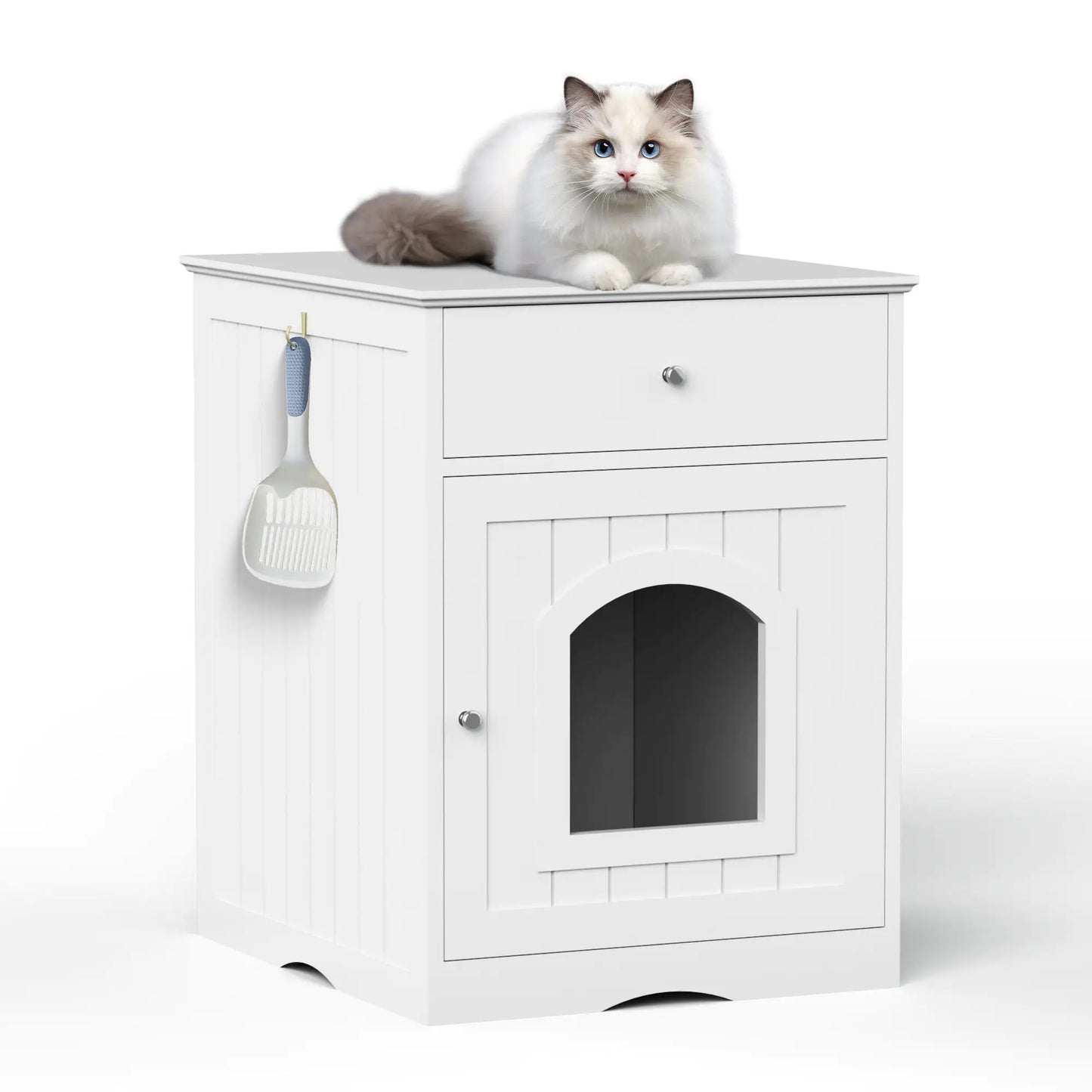Wooden Pet House Cat Litter Box Enclosure