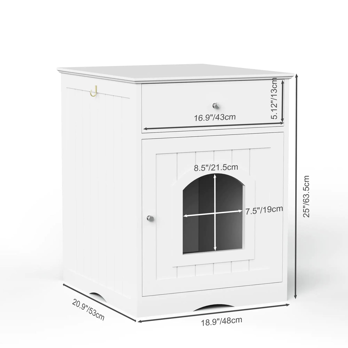 Wooden Pet House Cat Litter Box Enclosure