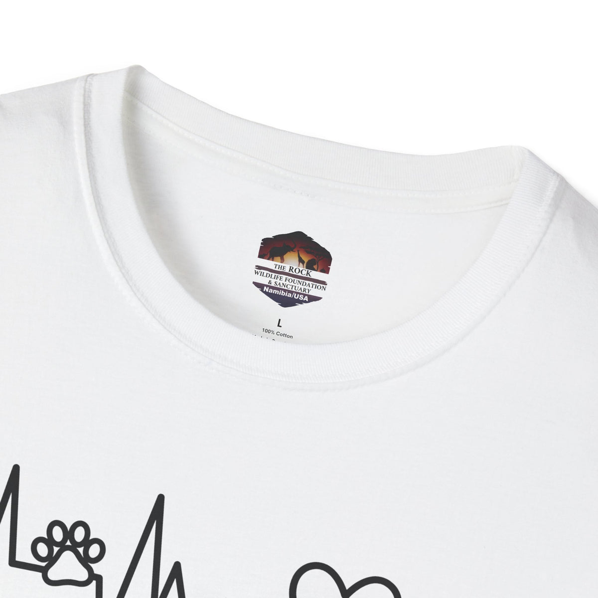 Heartbeat Paw & Heart T-Shirt — Pet Lover EKG Tee