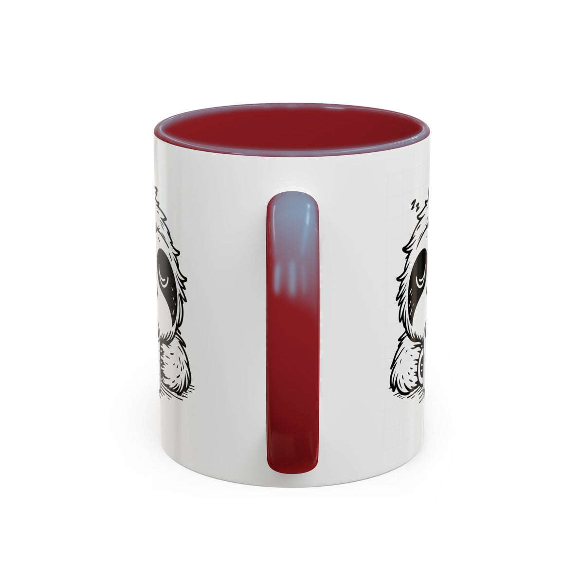 Cute Sloth Coffee Mug (Accent, 11/15oz) — Adorable Cartoon Sloth Holding Coffee Cup