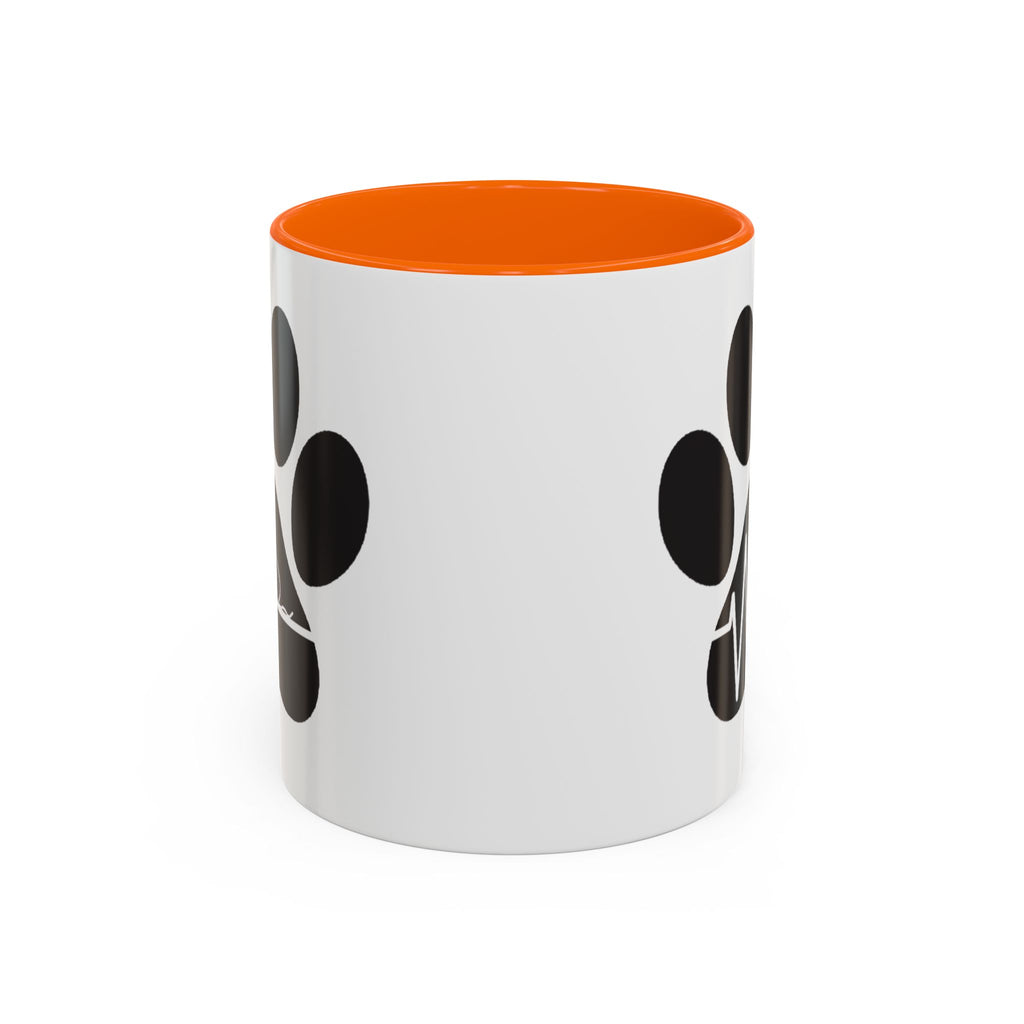 Cat Paw Heartbeat Coffee Mug — Pet Lover Accent Mug (11/15oz)
