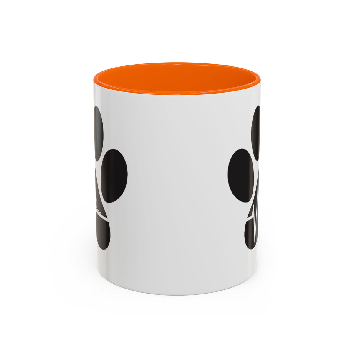 Cat Paw Heartbeat Coffee Mug — Pet Lover Accent Mug (11/15oz)