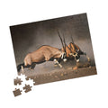 Gemsbok Antelope Jigsaw Puzzle — Wildlife Action Photography Puzzle (110–1014 pcs)