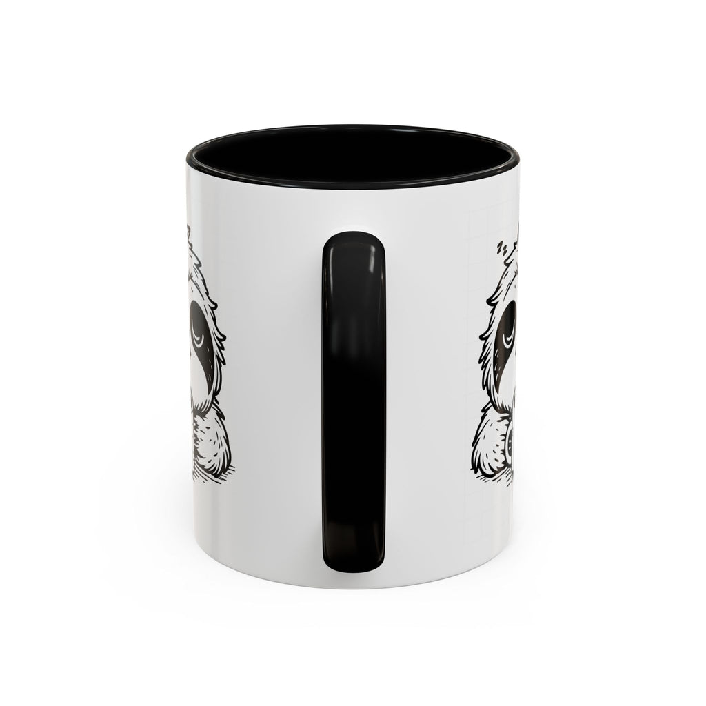 Cute Sloth Coffee Mug (Accent, 11/15oz) — Adorable Cartoon Sloth Holding Coffee Cup