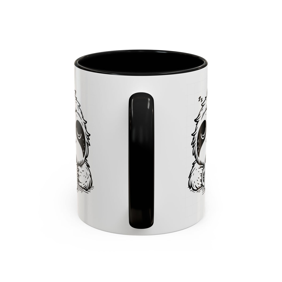 Cute Sloth Coffee Mug (Accent, 11/15oz) — Adorable Cartoon Sloth Holding Coffee Cup