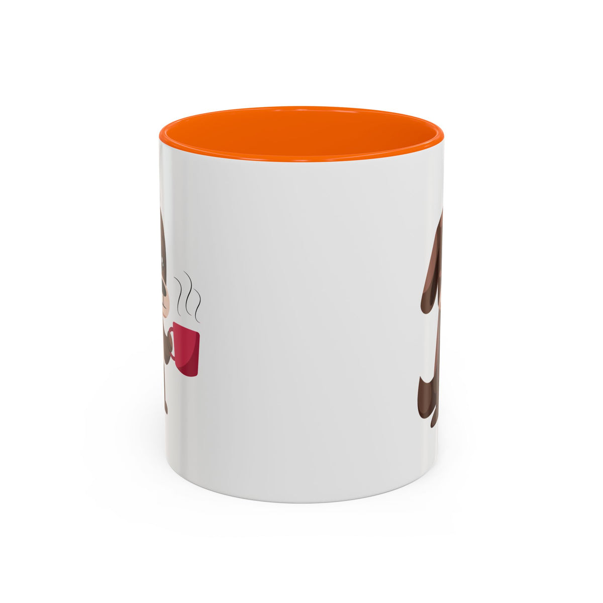 Cute Coffee Dog Mug — Adorable Puppy Holding Coffee Accent Mug (11/15 oz)