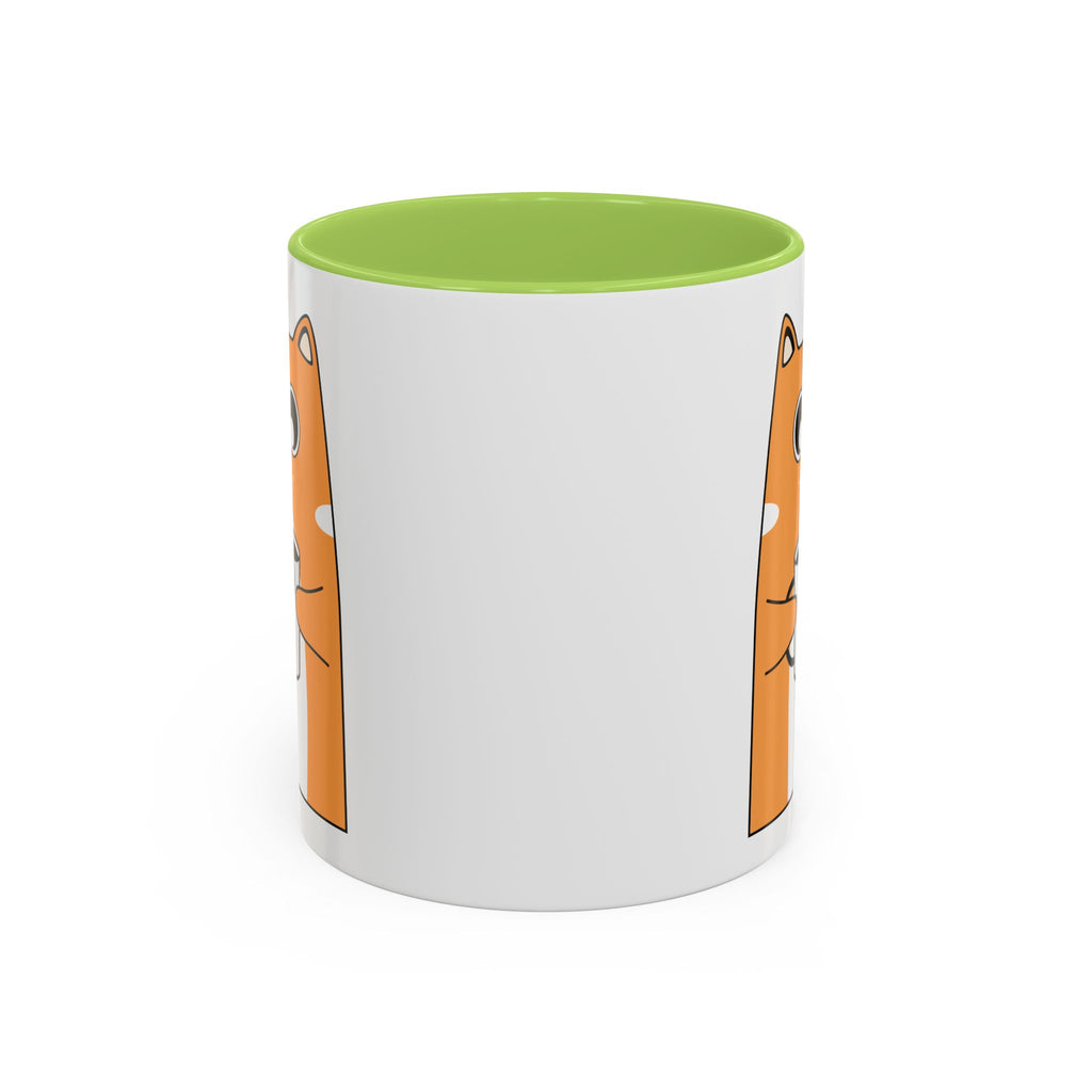 Sleepy Cat Accent Mug — 11/15oz Coffee Cup with Cat Design