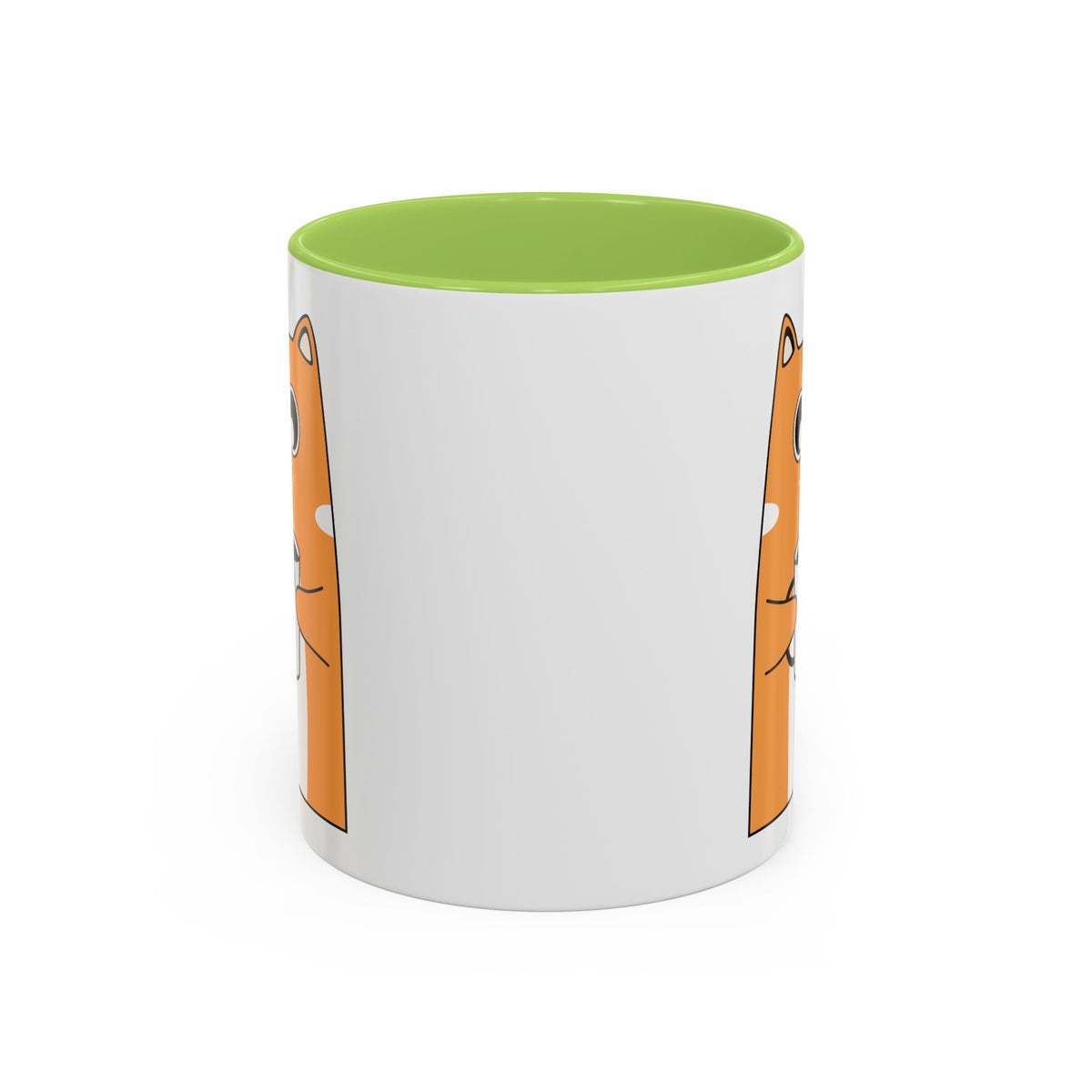 Sleepy Cat Accent Mug — 11/15oz Coffee Cup with Cat Design