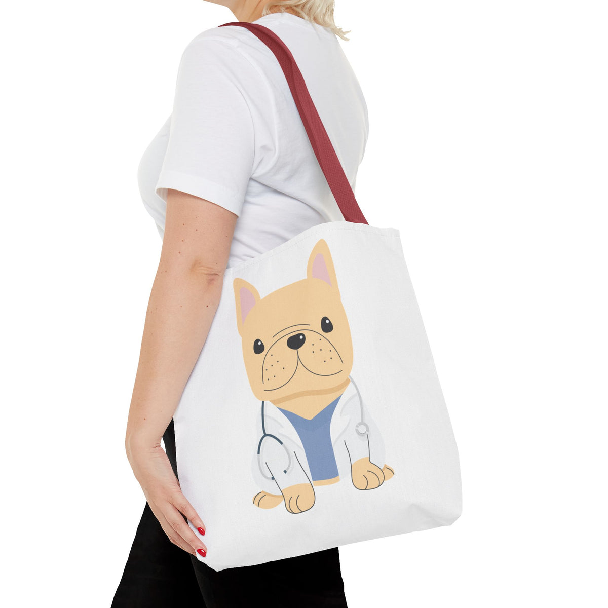 Doctor French Bulldog Tote Bag — Cute Vet Dogtor Canvas Tote