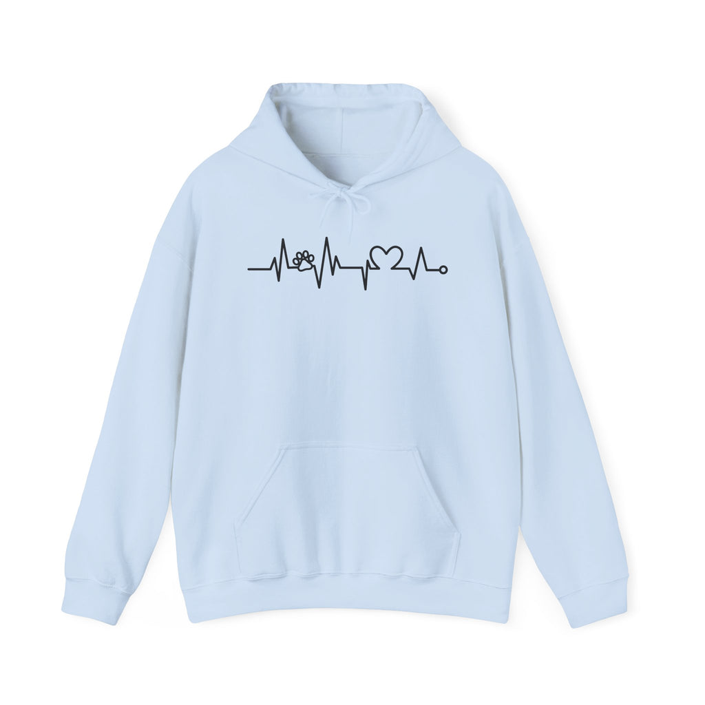 Nurse Heartbeat Hoodie – EKG Pulse with Stethoscope & Heart Graphic