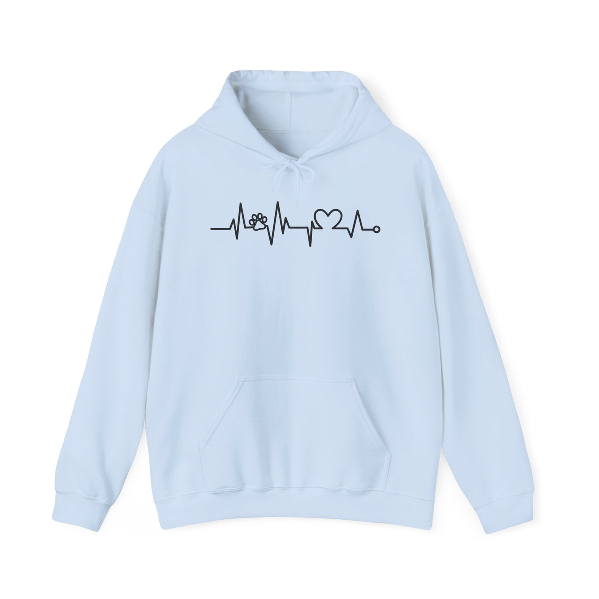 Nurse Heartbeat Hoodie – EKG Pulse with Stethoscope & Heart Graphic