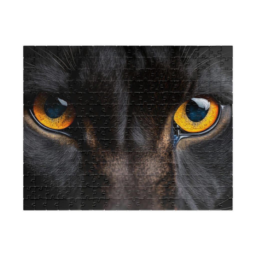 Black Cat Eyes Jigsaw Puzzle — 110/252/520/1014-Piece Cat Puzzle