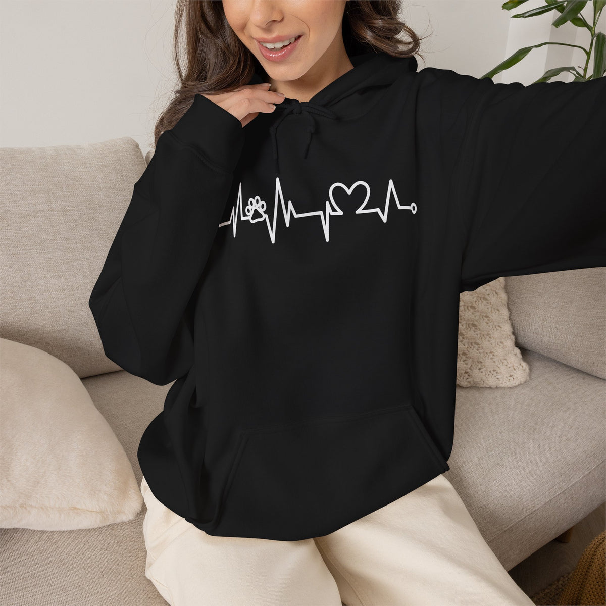 Nurse Heartbeat Hoodie – EKG Pulse with Stethoscope & Heart Graphic