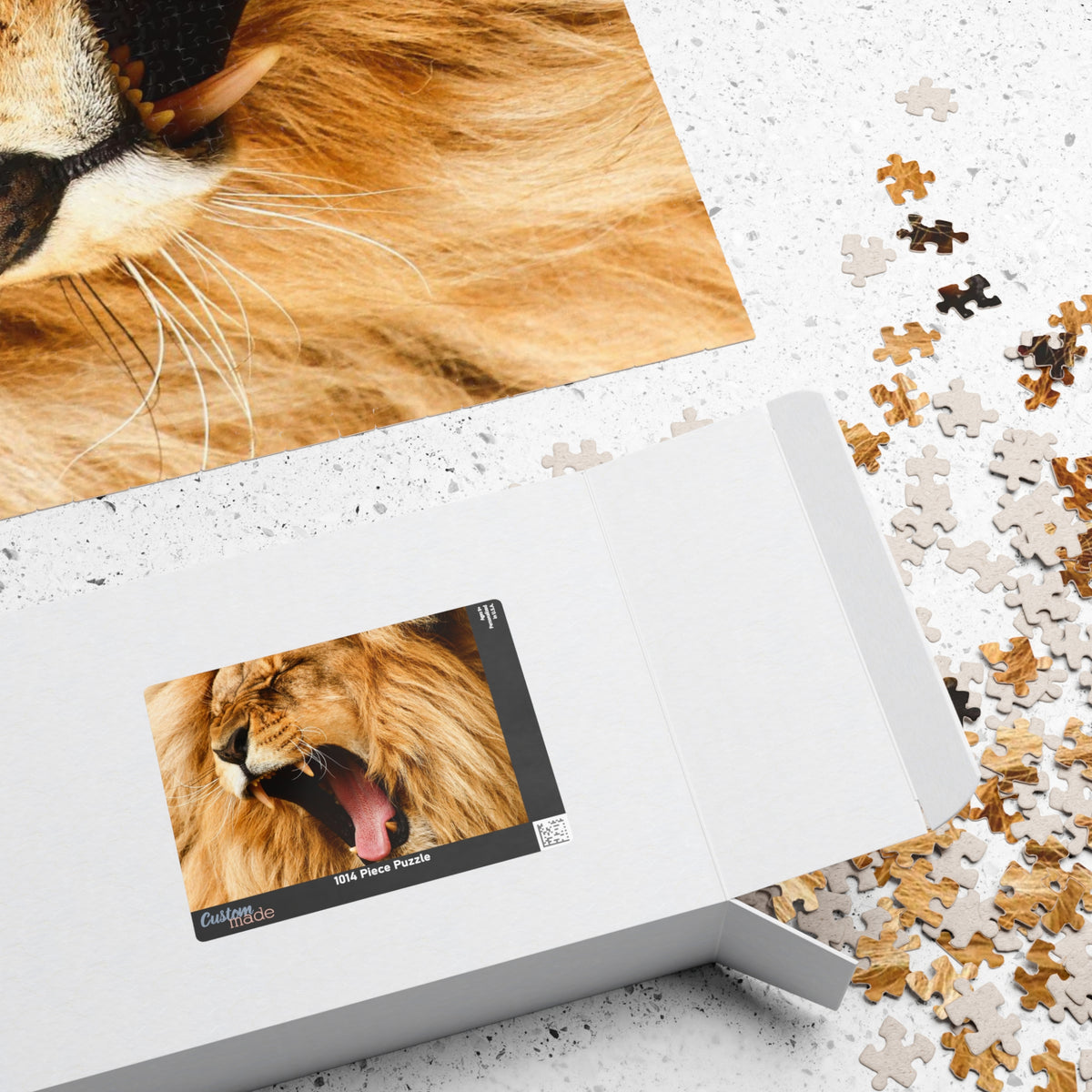 Roaring Lion Jigsaw Puzzle — Wildlife Puzzle for Adults & Kids (110/252/520/1014 pcs)
