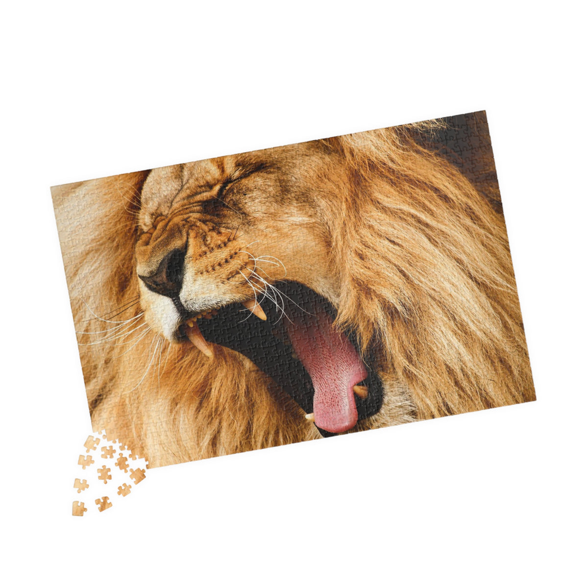 Roaring Lion Jigsaw Puzzle — Wildlife Puzzle for Adults & Kids (110/252/520/1014 pcs)