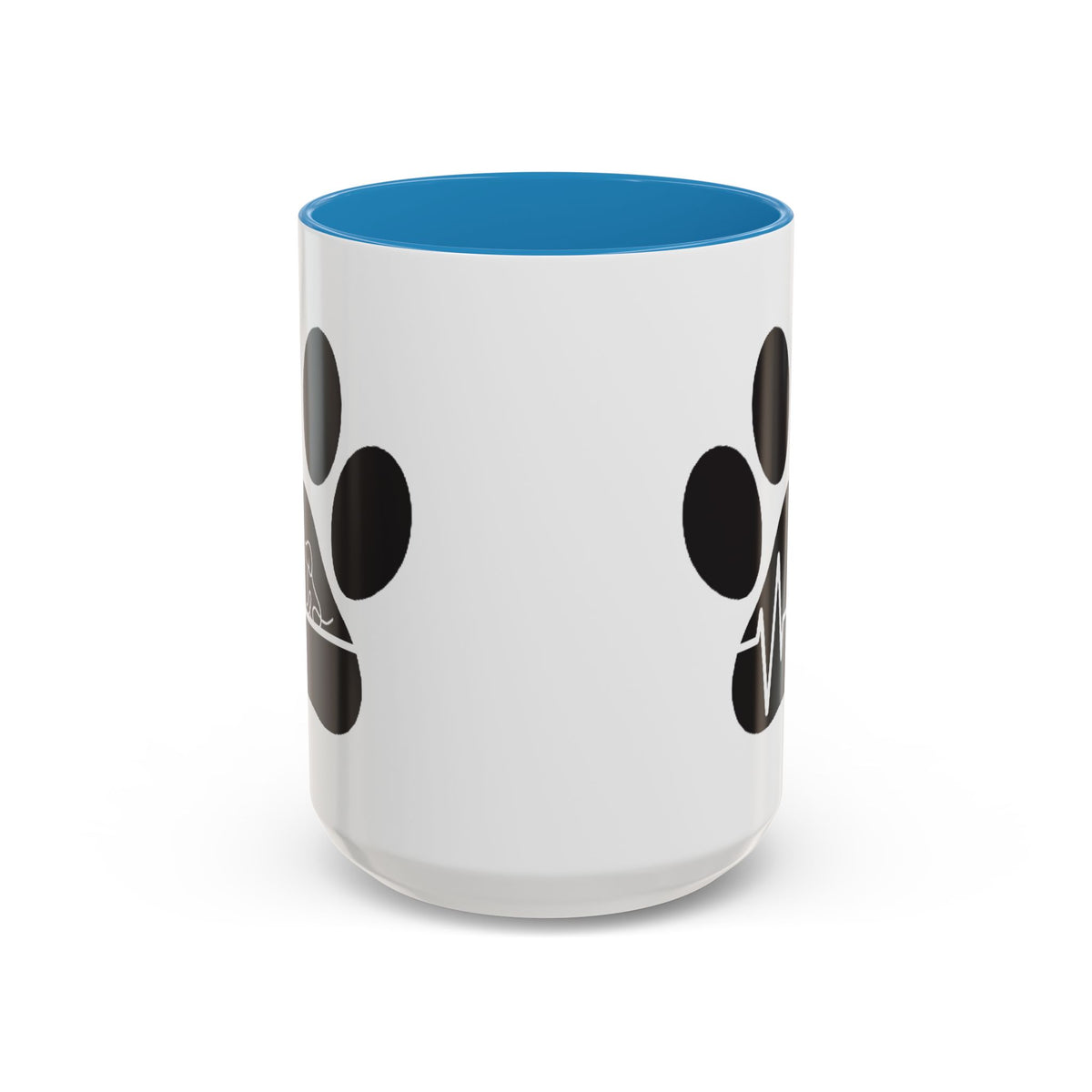 Dog Paw Heartbeat Coffee Mug — Pet Lover Accent Mug (11/15oz)
