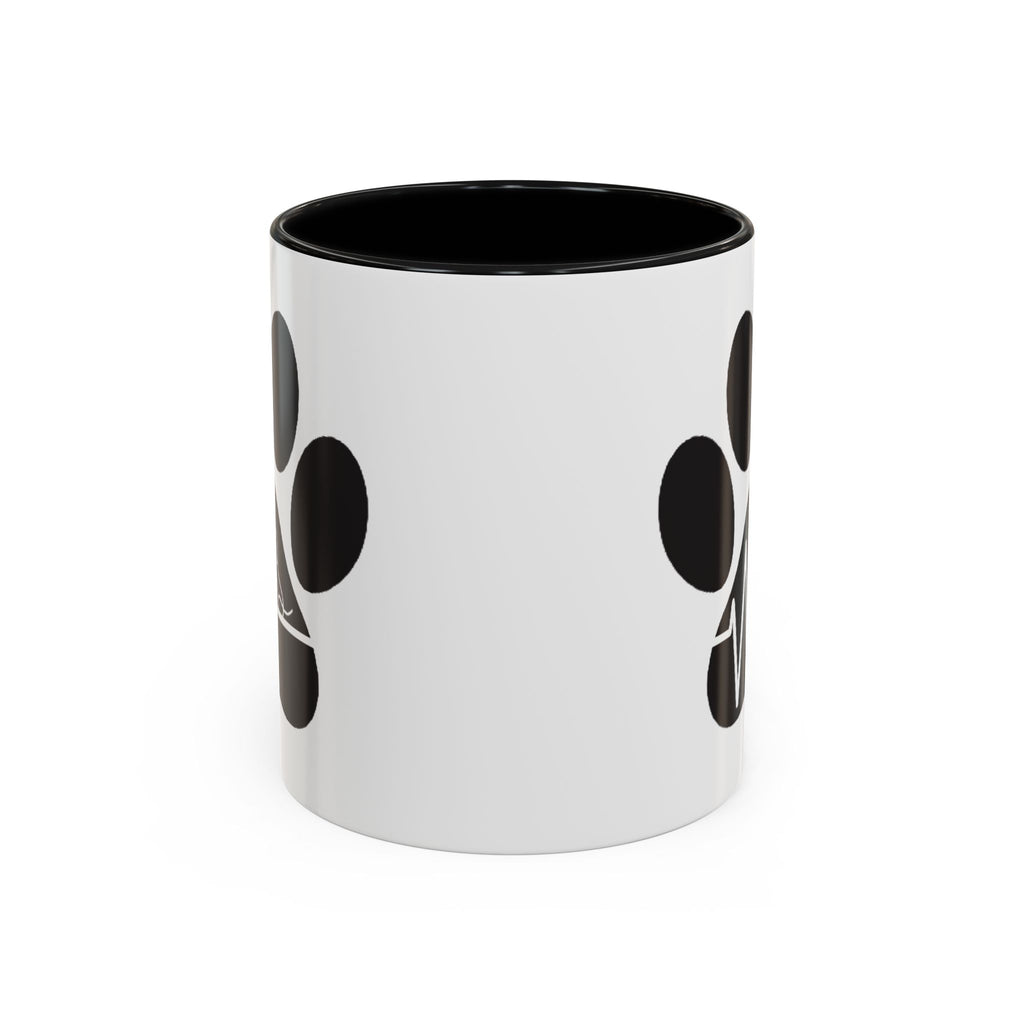 Dog Paw Heartbeat Coffee Mug — Pet Lover Accent Mug (11/15oz)