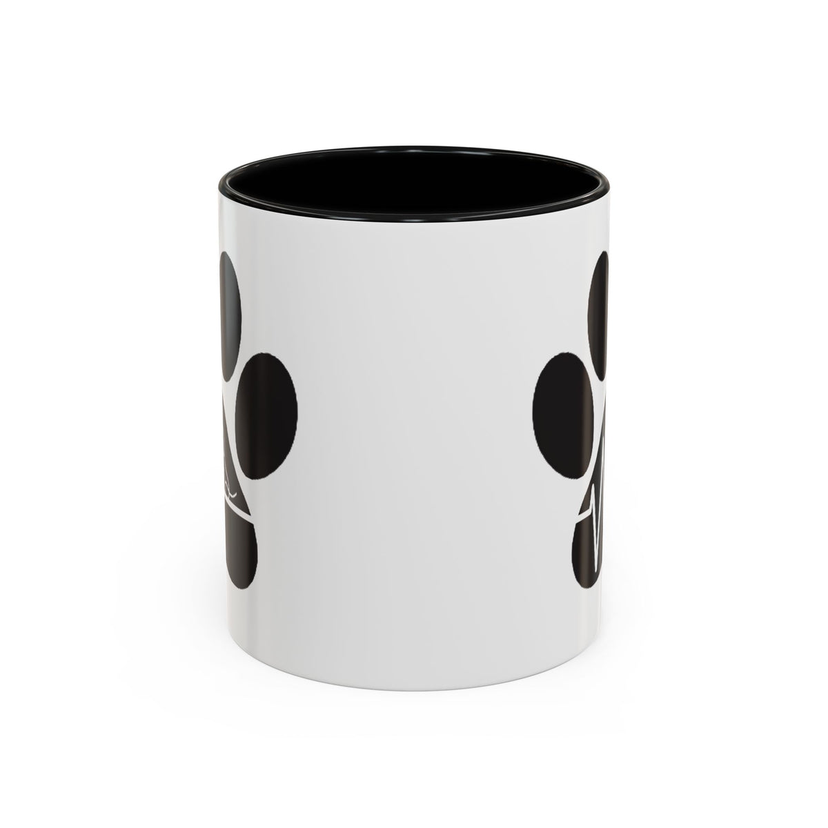 Dog Paw Heartbeat Coffee Mug — Pet Lover Accent Mug (11/15oz)