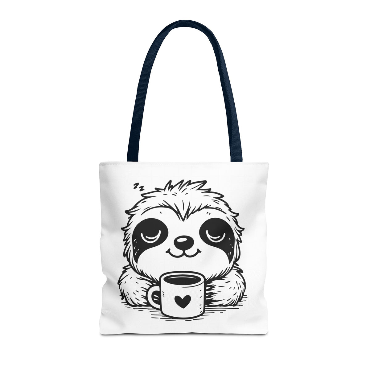Sloth Coffee Tote Bag — Cute Relaxed Sloth Holding Mug