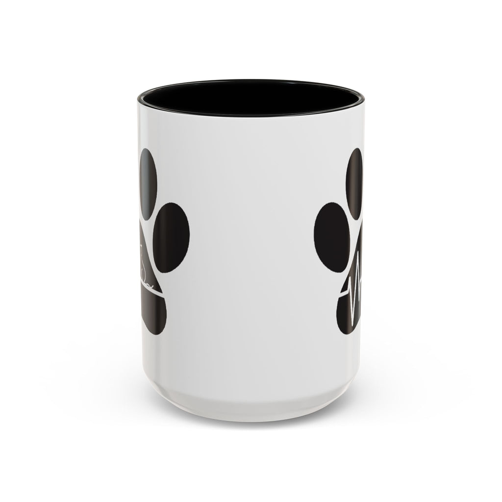 Cat Paw Heartbeat Coffee Mug — Pet Lover Accent Mug (11/15oz)
