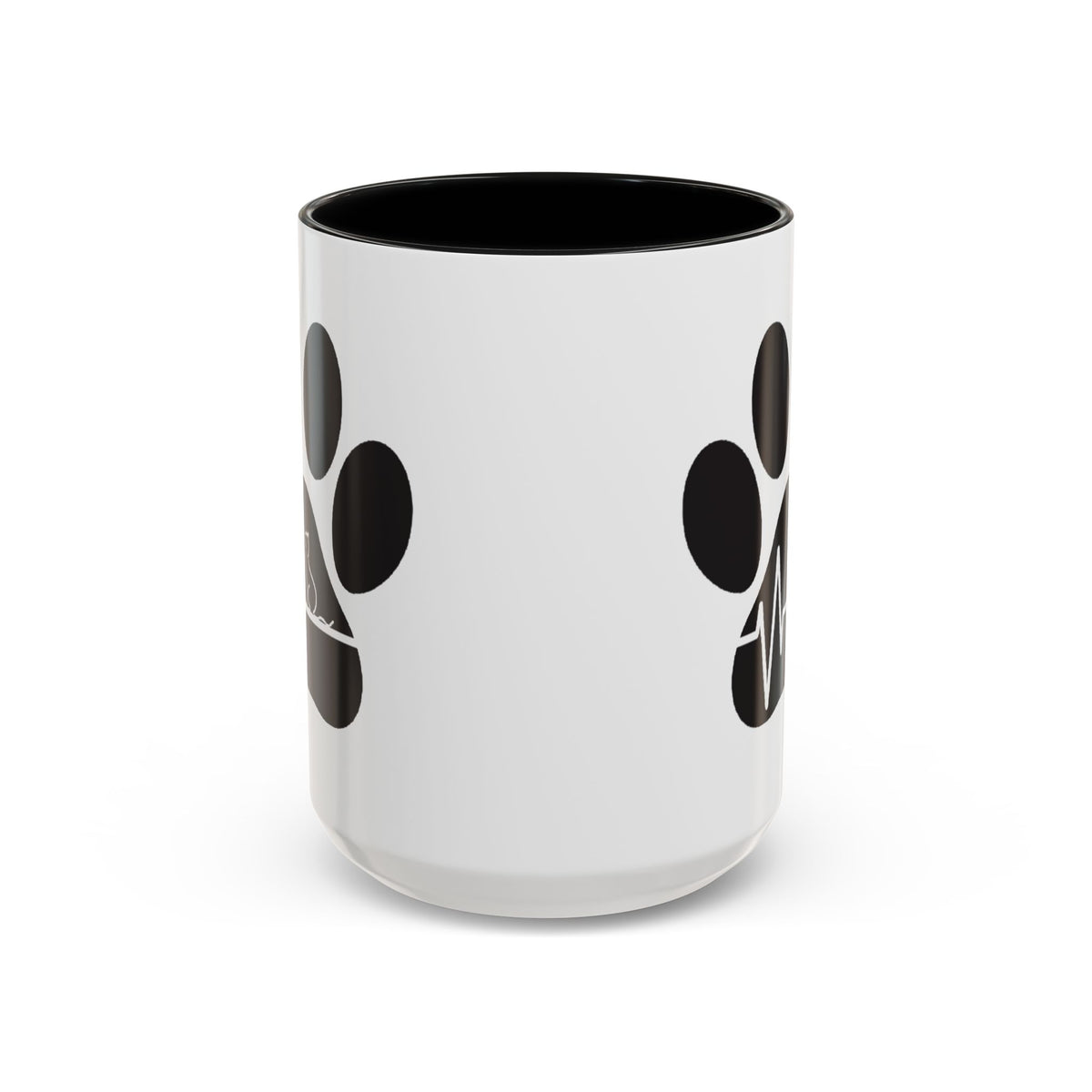 Cat Paw Heartbeat Coffee Mug — Pet Lover Accent Mug (11/15oz)
