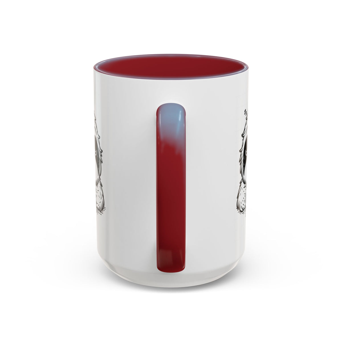 Cute Sloth Coffee Mug (Accent, 11/15oz) — Adorable Cartoon Sloth Holding Coffee Cup