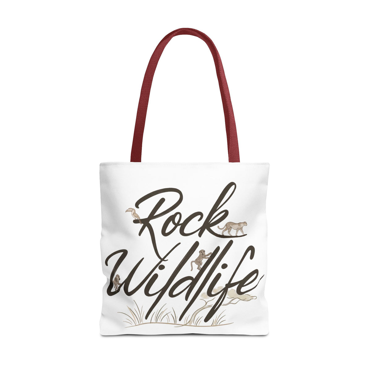 Rock Wildlife Tote Bag — Rustic Nature Animal Print Tote