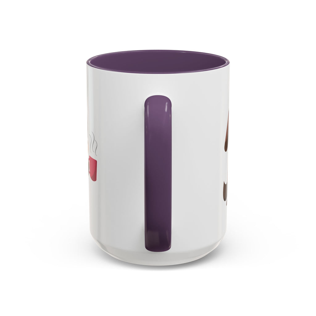 Cute Coffee Dog Mug — Adorable Puppy Holding Coffee Accent Mug (11/15 oz)