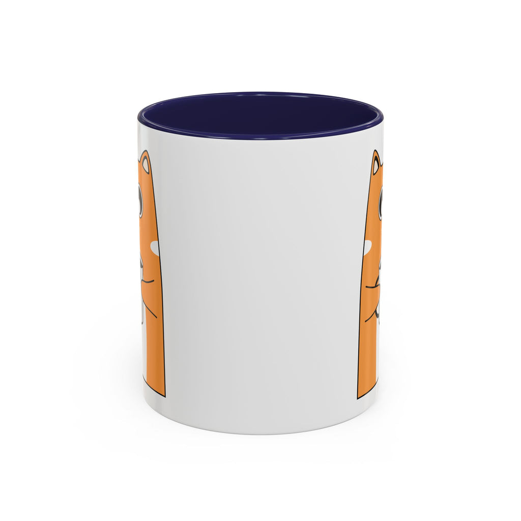 Sleepy Cat Accent Mug — 11/15oz Coffee Cup with Cat Design