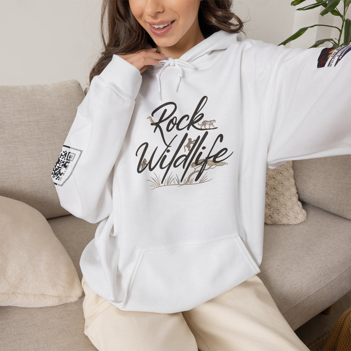 Hoodie - Rock Wildlife Script Pullover Hoodie