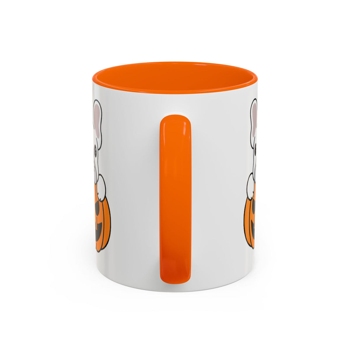 French Bulldog Halloween Coffee Mug – Cute Pup Peeking from Jack-o'-Lantern Accent Mug (11/15oz)