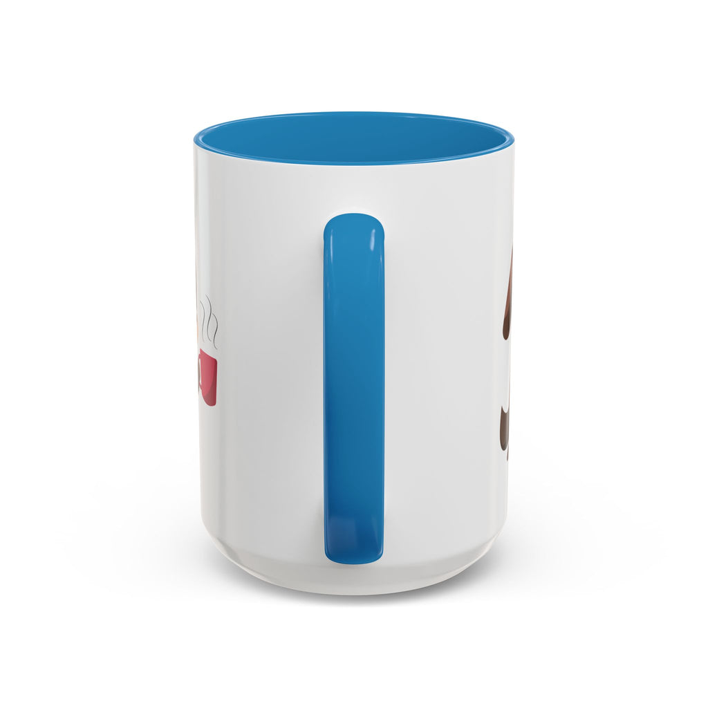 Cute Coffee Dog Mug — Adorable Puppy Holding Coffee Accent Mug (11/15 oz)