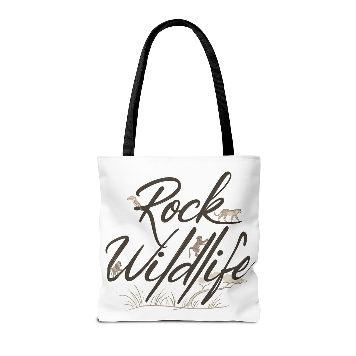 Rock Wildlife Tote Bag — Rustic Nature Animal Print Tote