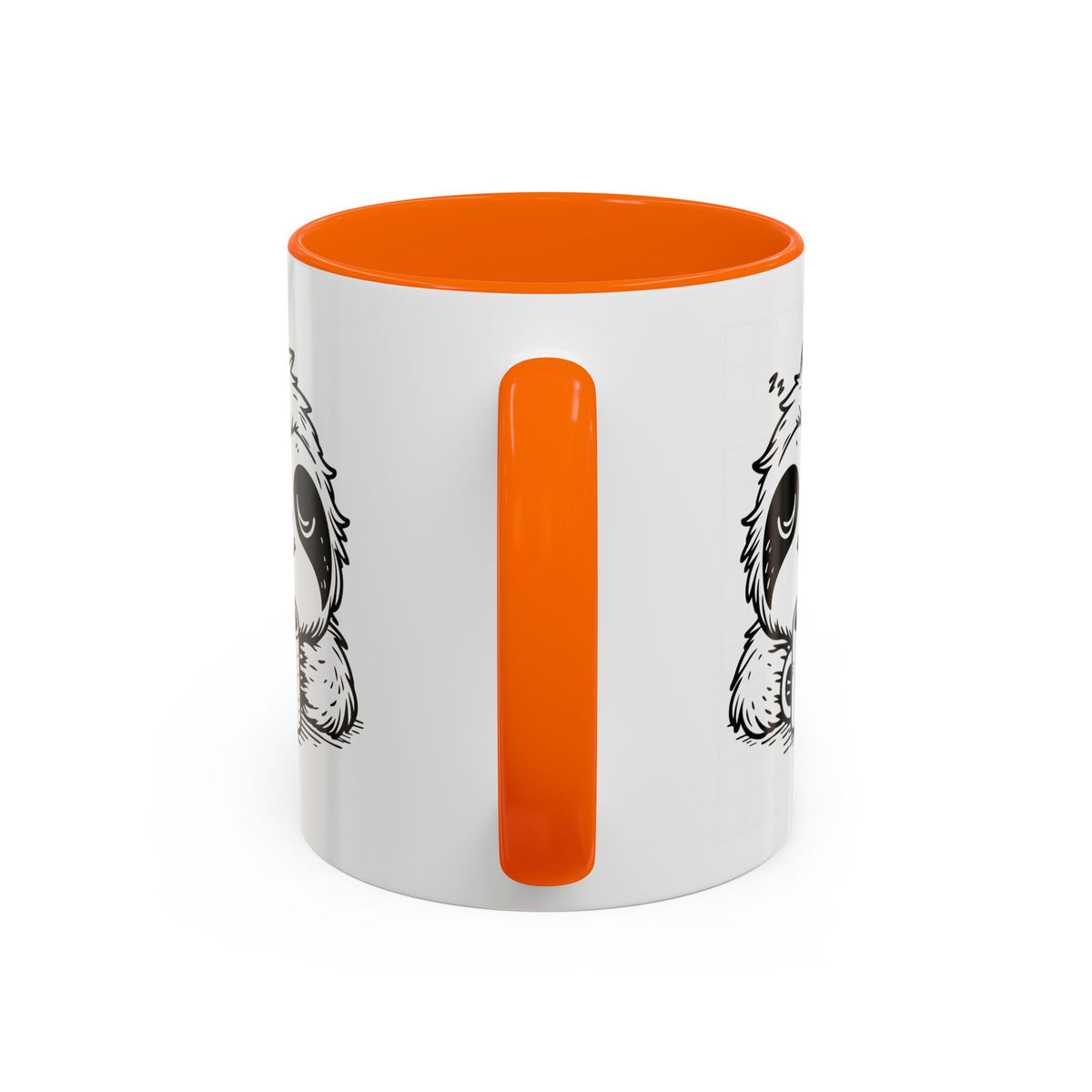 Cute Sloth Coffee Mug (Accent, 11/15oz) — Adorable Cartoon Sloth Holding Coffee Cup