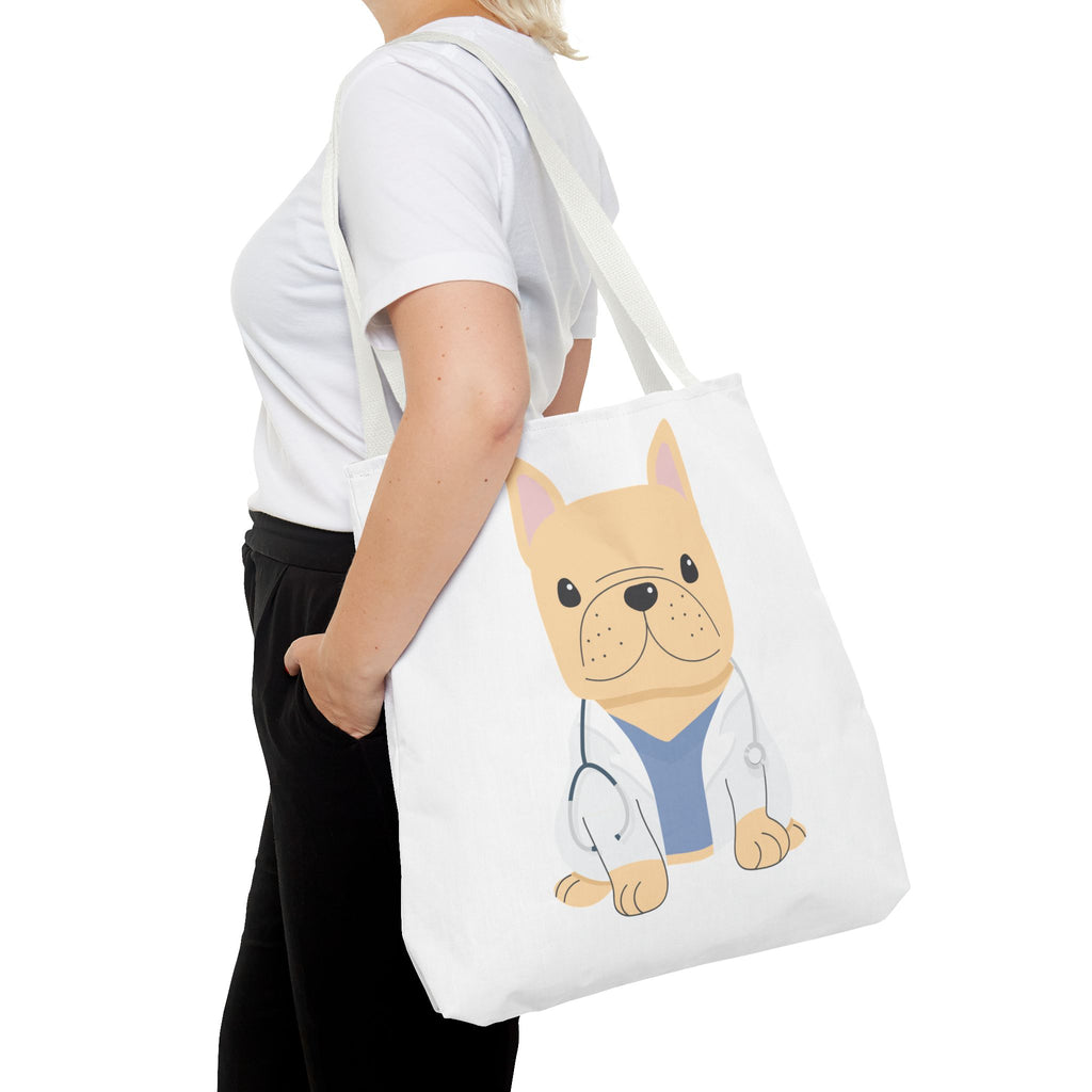 Doctor French Bulldog Tote Bag — Cute Vet Dogtor Canvas Tote