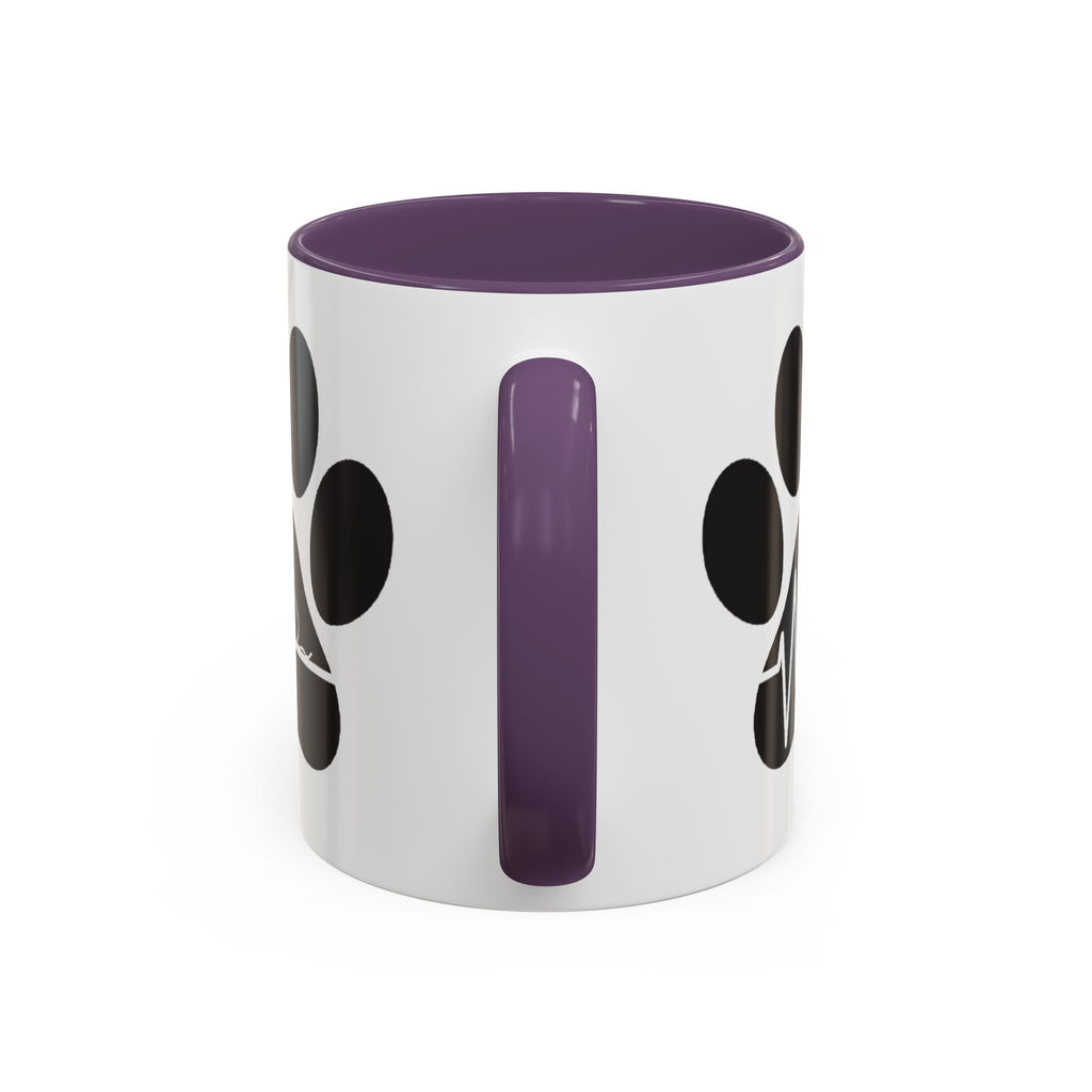 Cat Paw Heartbeat Coffee Mug — Pet Lover Accent Mug (11/15oz)