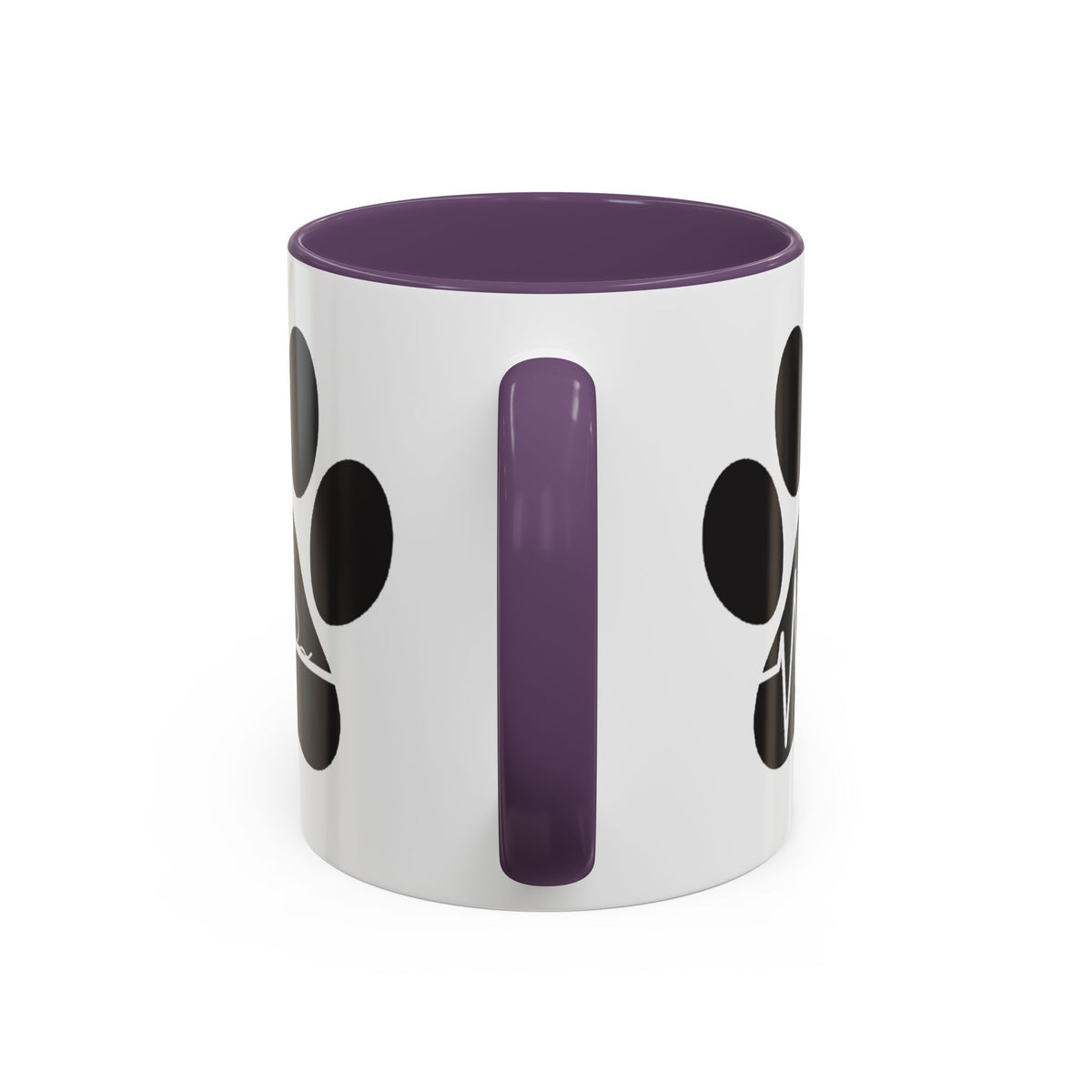 Cat Paw Heartbeat Coffee Mug — Pet Lover Accent Mug (11/15oz)