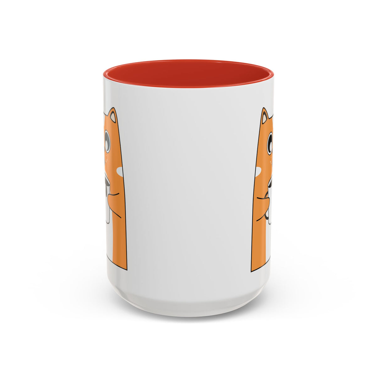 Sleepy Cat Accent Mug — 11/15oz Coffee Cup with Cat Design