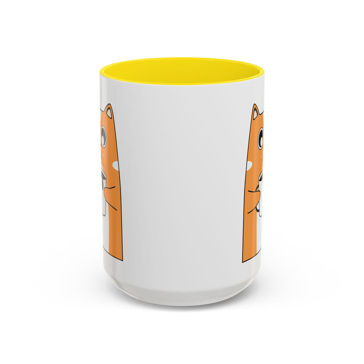 Sleepy Cat Accent Mug — 11/15oz Coffee Cup with Cat Design