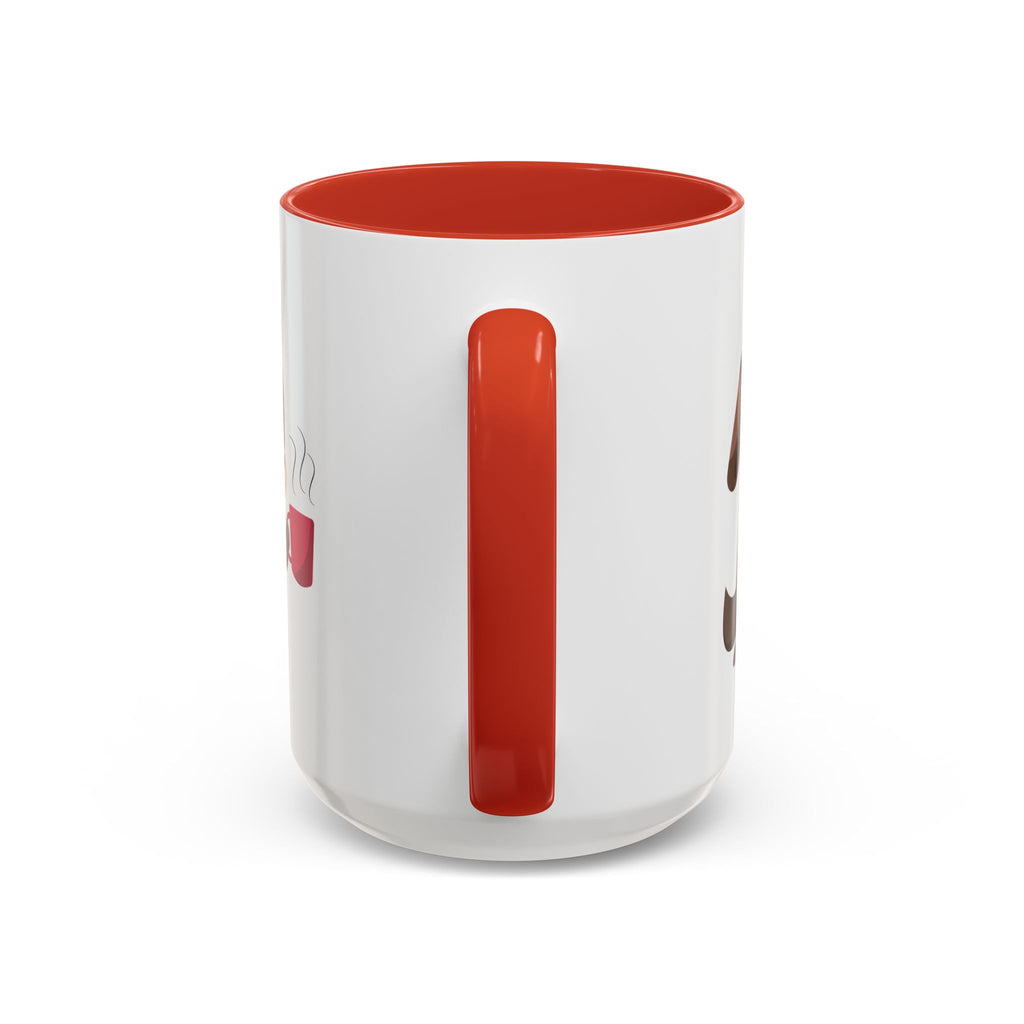 Cute Coffee Dog Mug — Adorable Puppy Holding Coffee Accent Mug (11/15 oz)