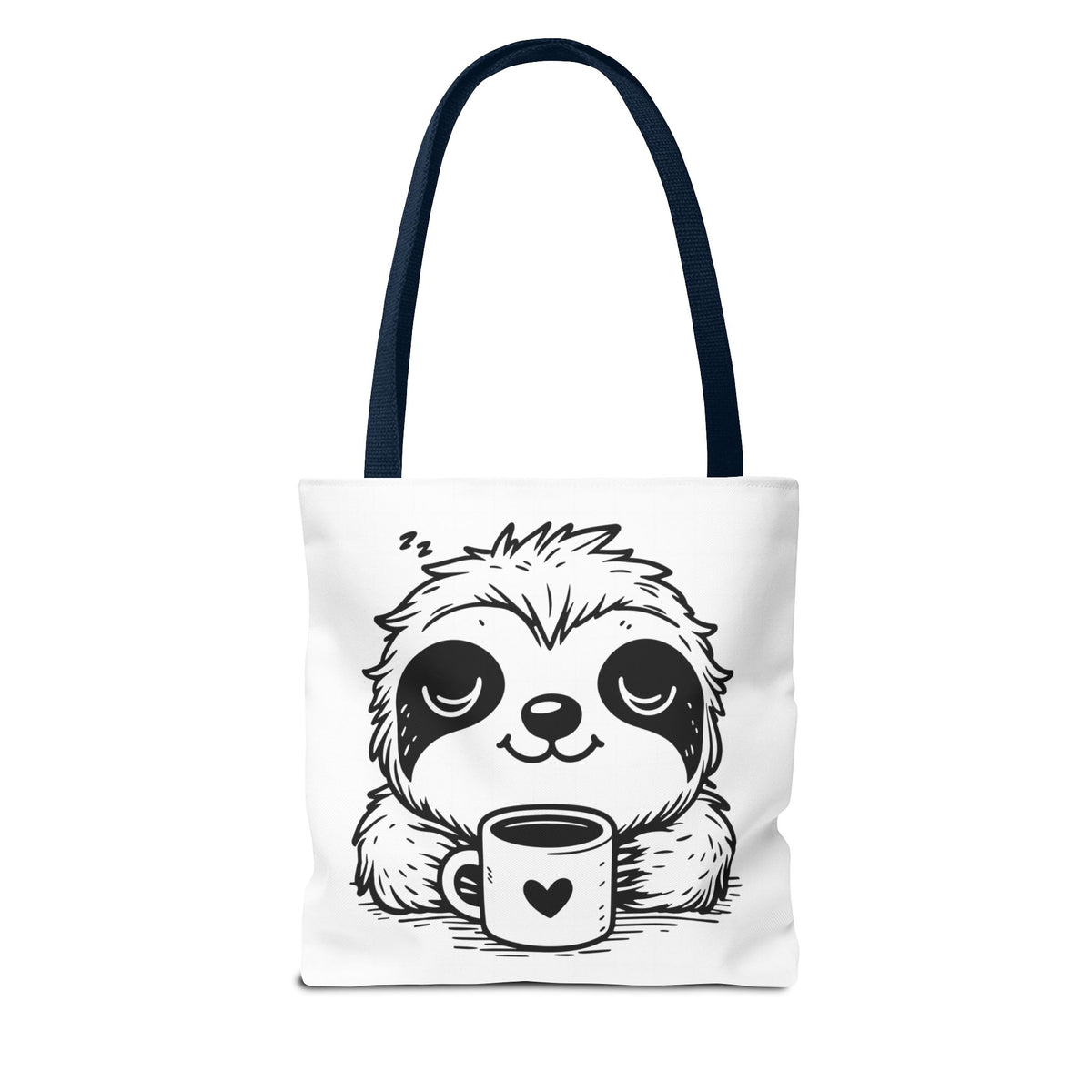 Sloth Coffee Tote Bag — Cute Relaxed Sloth Holding Mug