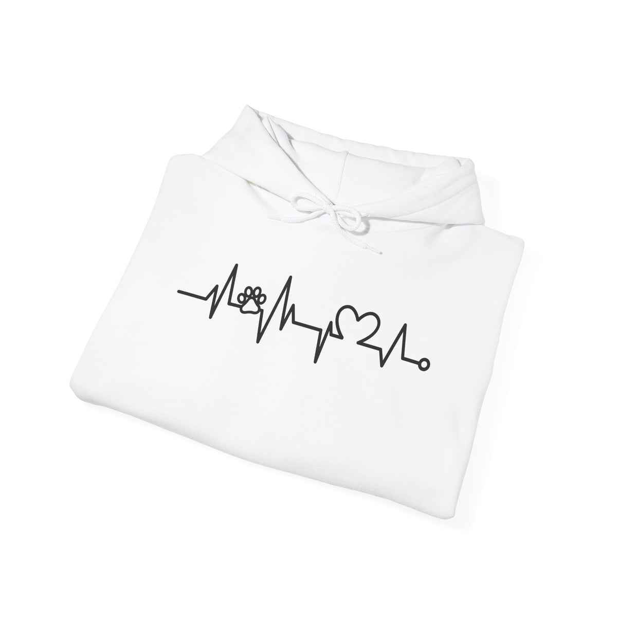 Nurse Heartbeat Hoodie – EKG Pulse with Stethoscope & Heart Graphic