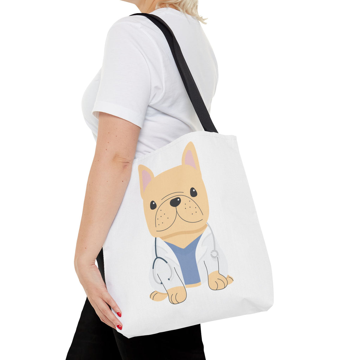 Doctor French Bulldog Tote Bag — Cute Vet Dogtor Canvas Tote