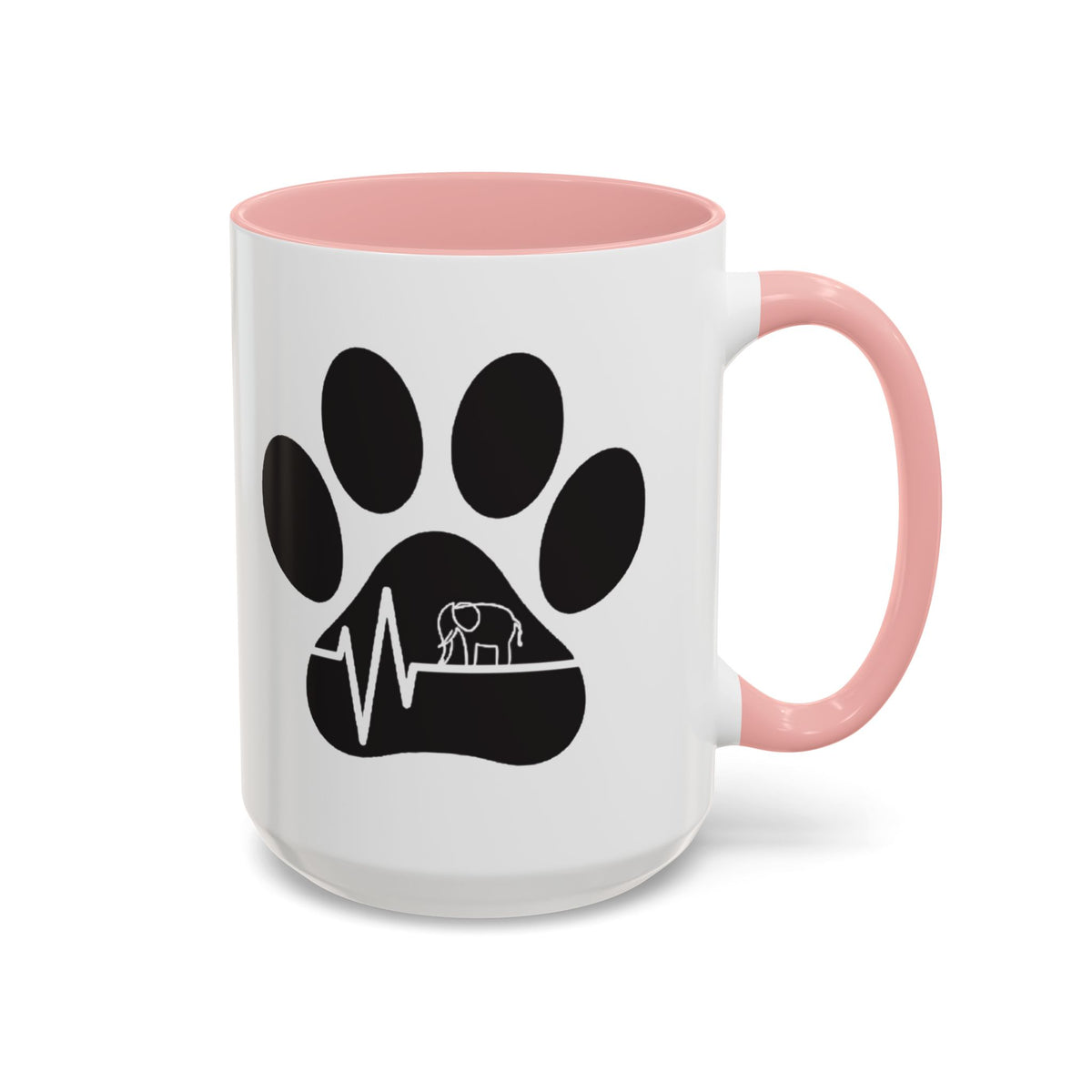 Elephant Paw Coffee Mug — Animal Rescue Heartbeat Accent Mug