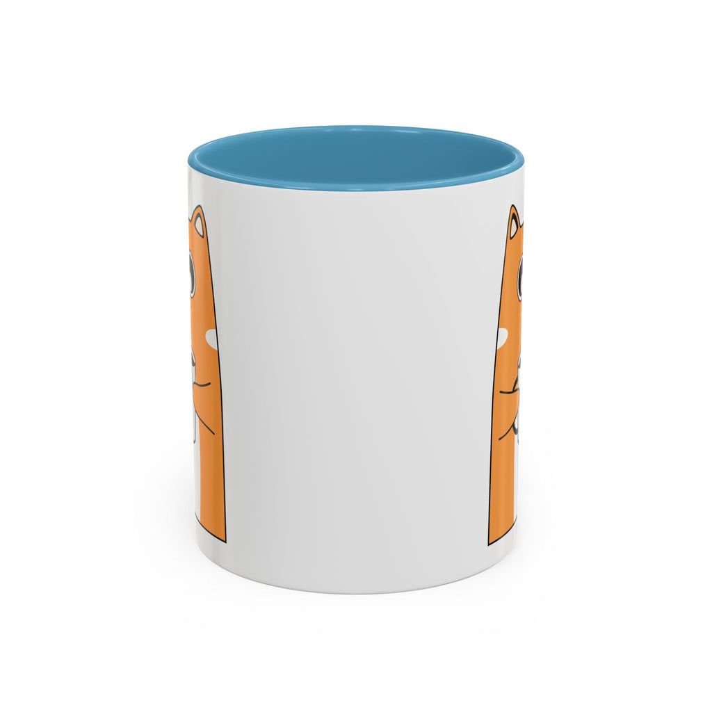 Sleepy Cat Accent Mug — 11/15oz Coffee Cup with Cat Design