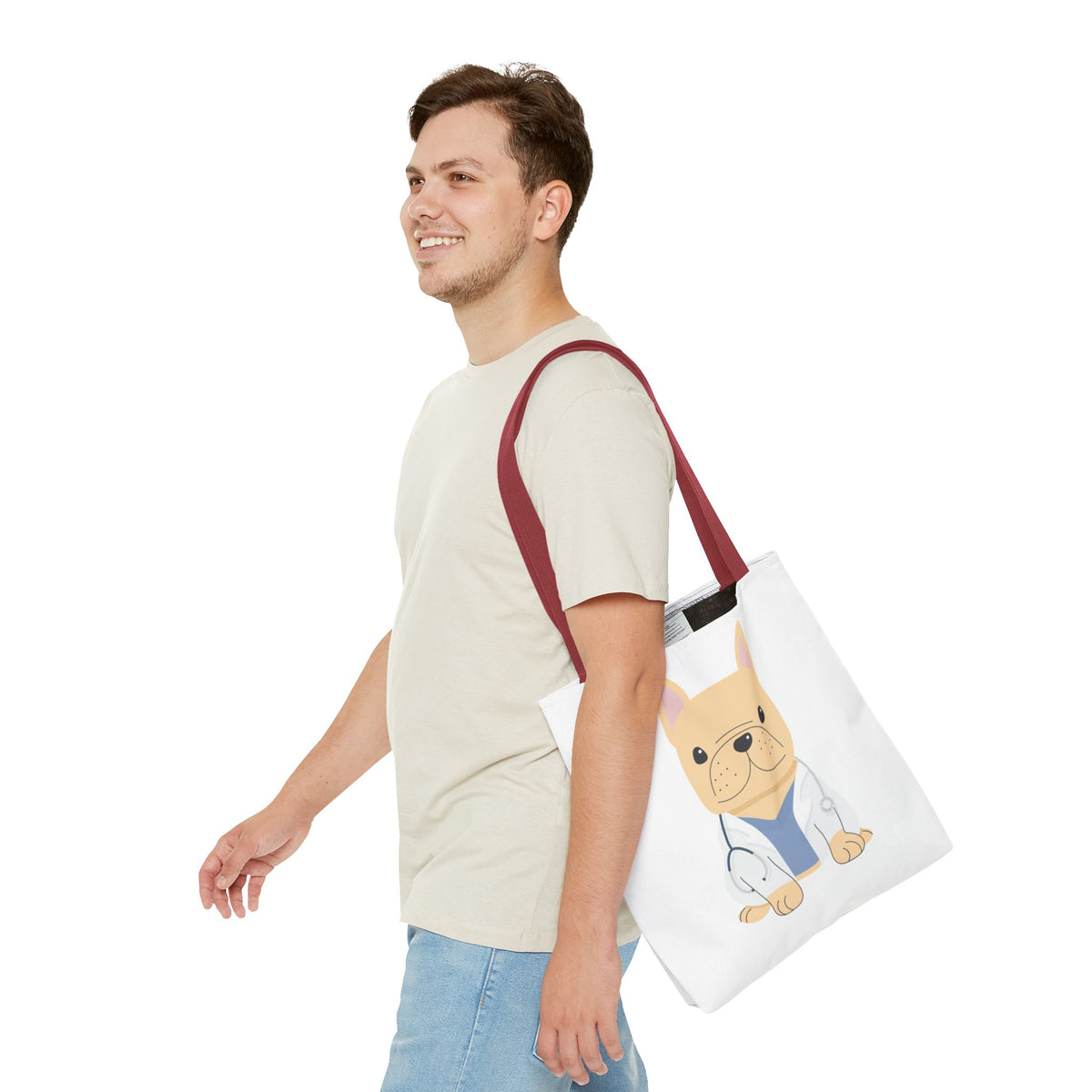 Doctor French Bulldog Tote Bag — Cute Vet Dogtor Canvas Tote