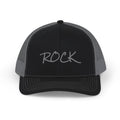 Rock Snapback Trucker Cap — White Mesh Baseball Hat