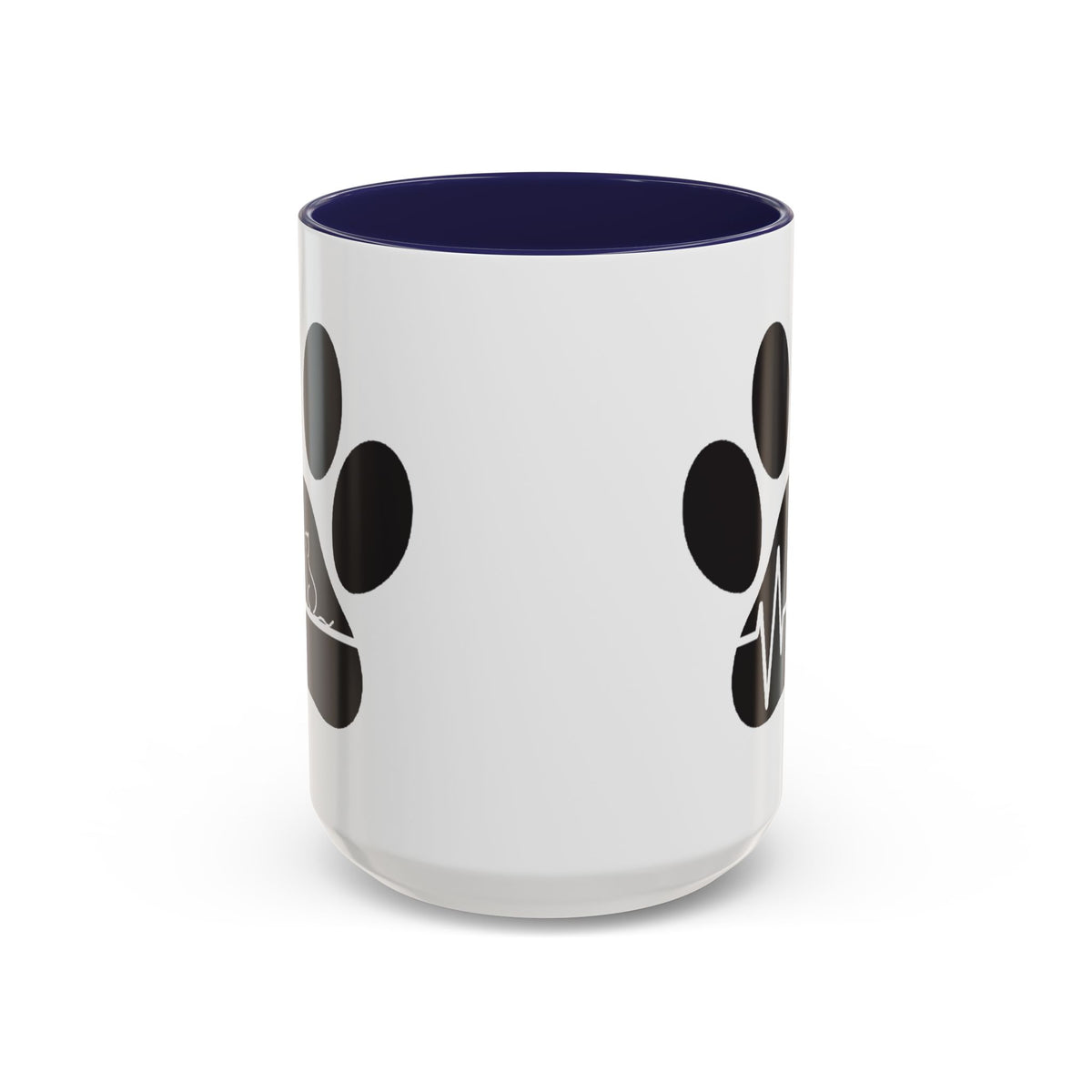 Cat Paw Heartbeat Coffee Mug — Pet Lover Accent Mug (11/15oz)