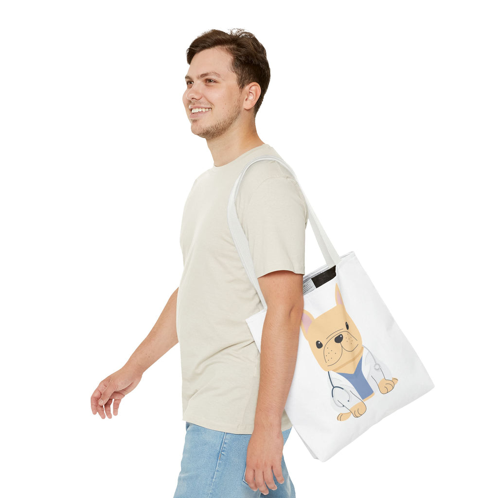 Doctor French Bulldog Tote Bag — Cute Vet Dogtor Canvas Tote